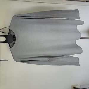 Big & Tall Men's River Island Longsleeve Ribbed Sweater, Color Gray, Size 3XLT